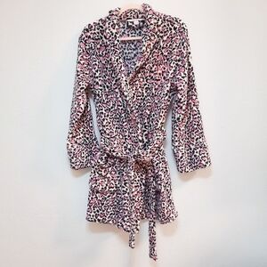 Victoria's Secret Heart Animal Print Fuzzy Robe M-L